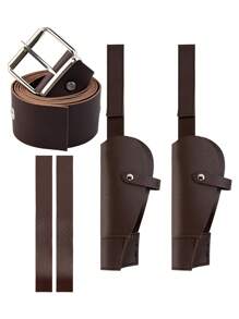Funda de pistola de estilo vaquero occidental, funda de cuero PU ajustable, funda de doble pistola medieval con cordones góticos a la izquierda y derecha, adecuada para obras de teatro del Renacimiento, disfraces de festivales, funda para espada medieval, accesorios de otoño-invierno, adecuada para adolescentes, jóvenes, hombres, casual, al aire libre, atlético, vacaciones, regalos de graduación, cumpleaños, uso diario, Halloween, casual, negocios, calle, bohemio, occidental, al aire libre, regalo para hombres, esposo, novio, padre, papá, Navidad