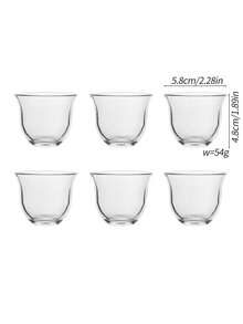 Bộ 6/8/12 chiếc cốc thủy tinh tròn đựng trà - Có thể tái sử dụng, không chì, có thể tái sử dụng, họa tiết sọc, đa năng, có thể giặt bằng máy - Bộ đồ uống thanh lịch thích hợp sử dụng tại nhà - Nhiều màu - Xem 16