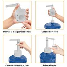 MOLOLAN Dispensador Agua Electrico, Dispensador de Agua Eléctrico Portátil, Bomba de Agua Garrafon, Bomba para Garrafon de Agua, 3 Niveles de Salida de Agua, Carga USB, Bombeo Rápido,Dispensador de Agua Potable Bomba de bajo Ruido Carga USB Bomba de automática Water Dispenser Dispensador de Botella de Agua portátil eléctrico para Cocina Hogar Oficina (Blanco) - Blanco - Ver 11