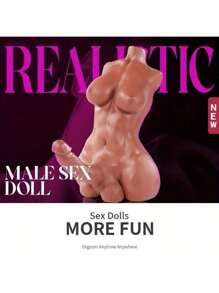 Poupée sexuelle réelle anale avec grosses bites bar avec poitrine poupée d'amour testicules hommes couple lesbien jouet sexuel adulte marron