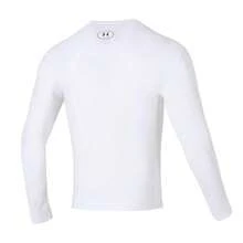 Under Armour Men's UA HG OG Compression LS Tight Fit Shirt, Comfortable Soft Fabric For Daily Training, Outdoor Sports & Fitness - White - View 2