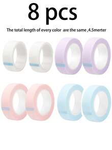 1 Roll Makeup Tools Set, Includes Eyeshadow Stickers, Breathable Eyeliner Pen, Eyelash Extension Paper Stickers, Invisible Face Makeup Tape, Instant Face Practice Makeup Tape, Face Lifting Plastic Tape, Eyeshadow Tape, Eyeliner Pen Tape (1.25cm*4.5m), Makeup Tools, Eyelash Tools, Face Lifting Tools - Multicolor - View 20