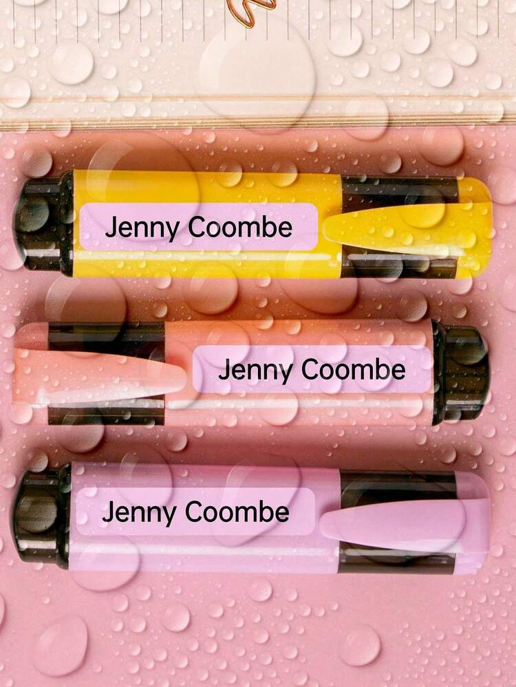 1-192pcs Transparent Waterproof Vinyl Name Labels - Customizable Cute Stickers, Suitable For Children's School Supplies/College Dorm Organization/Sports Gear, Reusable Iron-Free Identity Labels For Lunch Boxes/Water Bottles/Gym Bags, Essential For Daycare/Nursery, Baby Shower Gift Set - Multicolor - View 17