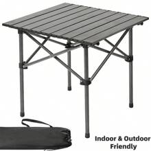 Folding Table,Outdoor & Indoor  Friendly, Sturdy Aluminum Camping Table With Snap-Together Design, Carry Bag Included, Great For Camping, Tailgating, Grilling, Hunting, Outdoor Dining,Fishing..... Gift For Boyfriend,Husband,Parents