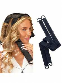 2pcs Soft Foldable 4-In-1 Curling Wand, Creating Big Waves And Small Waves Hairstyles, Heatless Hair Curler Curls Overnight Rods, No Heat Hair Curlers To Sleep In, Soft Heatless Curling Ribbon Set With Clip Hair Rollers For Blowout Look Long Short Hair,Back To School,Travel Holiday Essentials,Hair Accessories For Women - Multicolor - View 7
