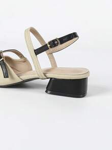 春夏女士高跟凉鞋，休闲户外无后跟凉鞋，时尚休闲粗跟平底鞋，通勤凉鞋，沙滩拖鞋 - 彩色 - 查看 10