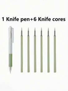 1/7 Piezas/Set Cuchillo de utilidad artístico para pegatinas, scrapbooking, herramienta de corte, caja de envío, cuchillo, útiles escolares, manualidades DIY, útiles escolares, vuelta al cole