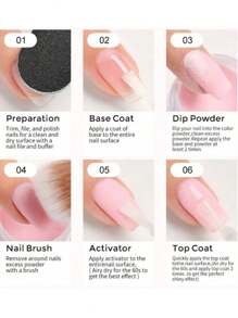 6色亚克力粉套装，裸色、粉色、白色高光泽亚克力粉套装，美甲DIY艺术设计，6色亚克力美甲3D雕塑法式美甲延长及美甲雕刻，专业聚合物3D亚克力美甲套装，赠送亚克力按压式美甲贴片 - 彩色 - 查看 9