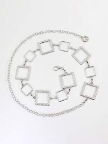 水鑽腰鍊金色金屬腰帶分層身體鏈水晶肚皮鏈派對首飾女士和女孩 - 腰鏈 - 查看 16