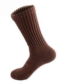 6 Stücke einfarbige Kniestrümpfe, Socken in Knielänge