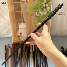 Warner Bros 2 piezas Varita oficial de Warner Bros. Harry Potter, Varita de Hermione, Varita mágica de Ron, Varitas de personajes de la serie de películas de Harry Potter, hechas de resina con núcleo de metal, accesorios de disfraz de Halloween, accesorios de escenario, regalo de Navidad, adecuado para la colección de fans de Harry Potter