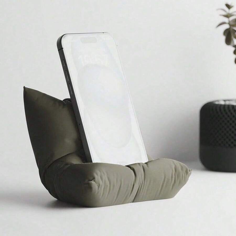 ORIZZONTE Decorative Pillow-Shaped Phone Holder – Rigid Plastic, Style And Visual Comfort, 19*18*15.5cm, 100% Made In Italy . Shipping From Italy - Clay - View 1