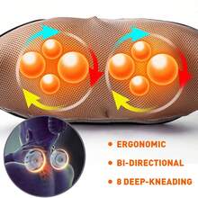 Shiatsu Back Shoulder And Neck Massager, Ideal For Gift Giving, Best Gift For Women, Men, Moms, Dads For Pain Relief - Màu be - Xem 2