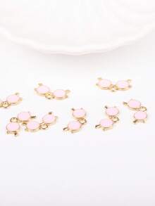 10 件/包多色水滴眼镜形吊坠，DIY 珠宝制作配件