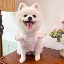 1pc Heart Pattern Pet Dress, Summer