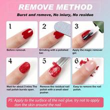 Nail Polish Remover , 3 Min Quickly Remover Nail Polish, No Harm To Skin, No Irritating Odor, No Need For Foil, Soaking Or Wrapping, No Acetone - 彩色 - 查看 3