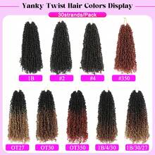 Tóc giả móc sợi Yanky Twist 12/16 inch, 30 sợi/gói, tóc Yanky Twist đã được tạo sẵn vòng, màu nâu, kiểu Spring Mini Passion Twist với đuôi xoăn, tóc giả móc sợi tổng hợp. - Nhiều màu - Xem 8