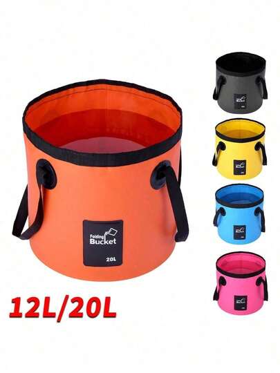 NetHong Collapsible Waterproof Folding Bucket Beach Camping Fishing Portable Bag 12L/20L Outdoor Camping Equipment