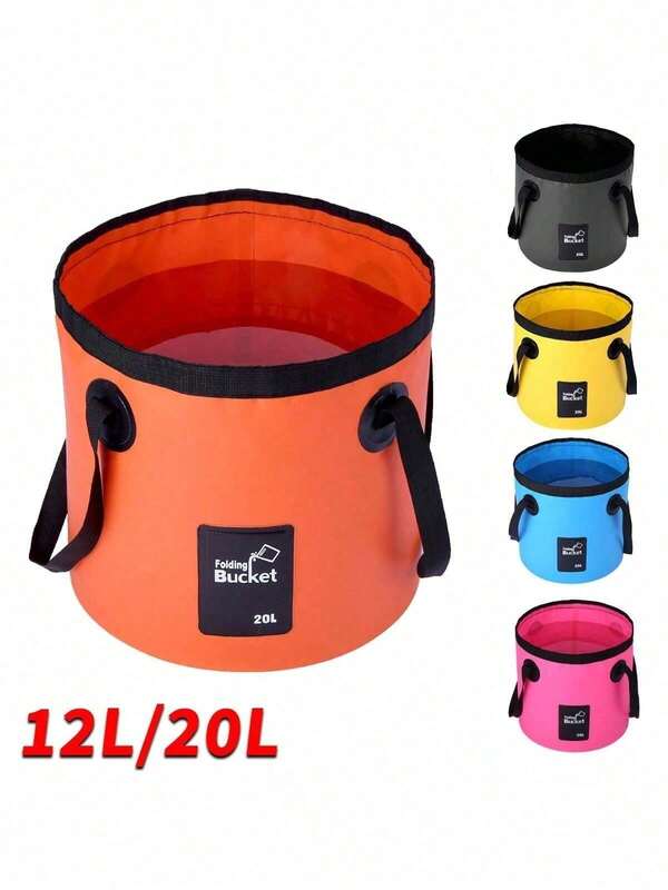 NetHong Collapsible Waterproof Folding Bucket Beach Camping Fishing Portable Bag 12L/20L Outdoor Camping Equipment