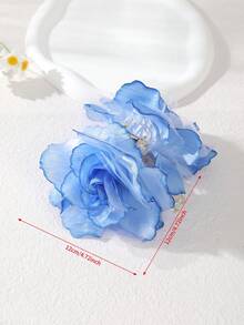 发夹 1 件玫瑰花朵发夹，复古波西米亚休闲美学风格，适合日常休闲发型配饰发饰，学校用品，学院秋季配饰秋冬度假装女士 - 彩色 - 查看 5