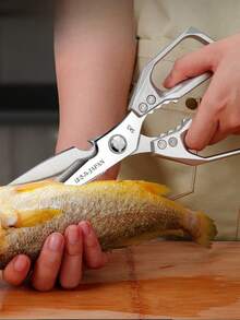 مقص طبخ من الفولاذ المقاوم للصدأ، متعدد الوظائف للمطبخ، مقوى لقطع عظام الدجاج، مساعد لتحضير الأسماك والطعام، مقص خاص لكسر عظام الدواجن، متعدد الاستخدامات للشواء والمطاعم، مقص مطبخ قوي للاستخدام المنزلي