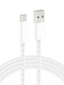 USB A To USB C Cable 2 Packs(3.3/6.6ft)Type C Charger, Phone Charger Cord, Soft, Braided, Flexible Compatible With Apple 16 & 15, Galaxy S25,S24,S23 Pixel 9, IPad Pro, Switch & More - Black Compatible With IPhone 16, 16 Pro Max, 15, 15 Plus, 15 Pro, 15 Pro Max,Compatible With Redmi, Compatible With OnePlus - White - View 12