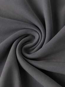 1pc Girls Casual Printed Crew Neck Sweatshirt, Long Sleeve Top For Students, Autumn/Winter - Dark Grey - View 6