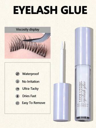 1pc 5ml Waterproof & Sweat-Proof False Eyelash Glue For Long-Lasting Holdlash Glue,Eyelash Glue
