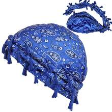 Awegeo 男士头巾，男女通用佩斯利印花双层头巾，采用独特的编织设计，多功能头巾，适合休闲和户外活动 - 彩色 - 查看 15