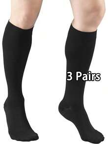 3 双女士纯色花卉蕾丝镂空渔网袜，小腿洛丽塔风格中筒袜，适合日常穿着 - 不透小腿 - 查看 5