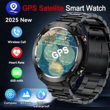 GUHUAVMI GUHUAVMI 2025New GPS Outdoor Sports Smart Watch For Men, Built-In GPS Positioning, Compass, Altitude, Barometer, Weather, 100+Sport Modes Smartwatch, 1ATM Waterproof Watch, Wireless Call, Heart Rate Sleep Monitor Fitness Tracker Smartwatch For Women, Mother's Day Gift,Best Gifts