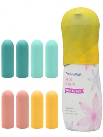 16 件旅行容器防漏套，12/10/8/4//1 件洗漱用品套，用于行李箱防漏，硅胶旅行瓶防漏工具适合大多数尺寸的瓶子，弹性套，男女皆宜，色彩鲜艳，适用于旅行收纳袋，旅行必需品，假期