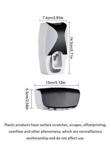 2pcs/Set Toothbrush Holder, With Automatic Toothpaste Dispenser, Without Punching Holes, Wall-Mounted Fully Automatic Toothbrush Holder And Toothpaste Dispenser Set, Dustproof, Space-Saving Bathroom Organizer, Plastic Material - Multicolor - View 8