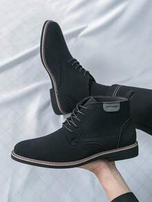 Fashionable, Versatile, Comfortable Suede Leather Boots For Teenagers, Breathable Lining Design Suitable For Outdoor, Business, Office, Travel, - Multicolor - View 23