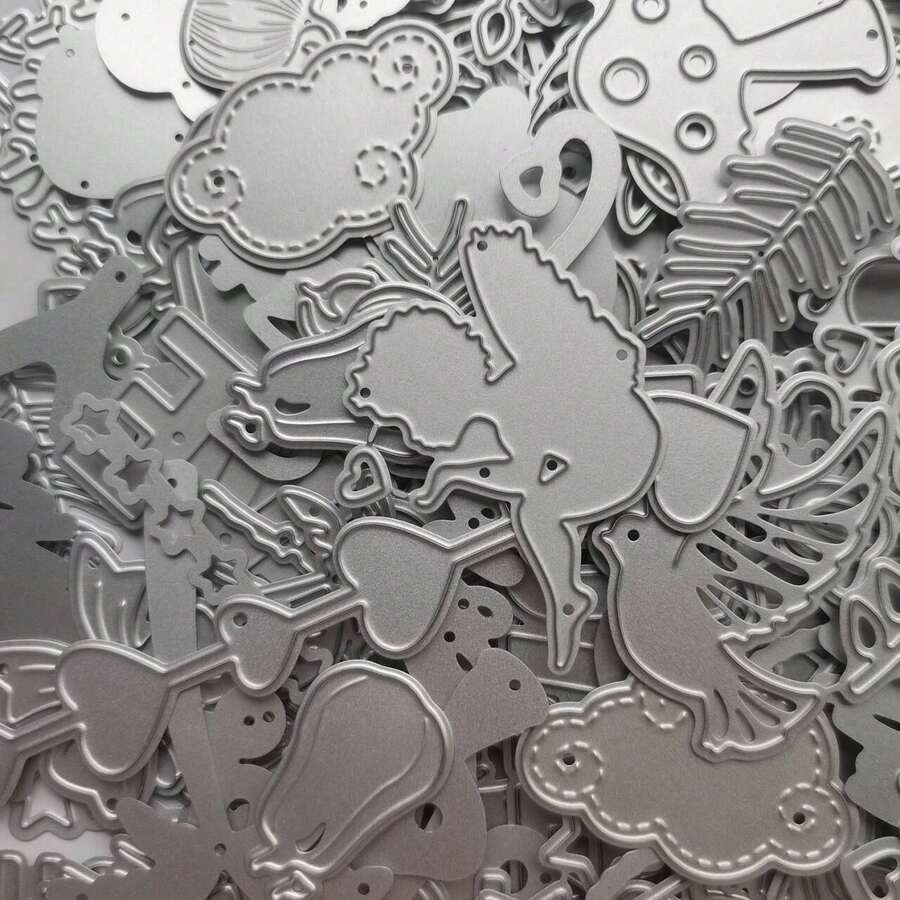 10pcs/20pcs Random Metal Cutting Dies, Small Size DIY Paper Card Craft Cutting Mold, Carbon Steel Mold For Scrapbooking, Greeting Cards, Embossing, Home Decor Projects