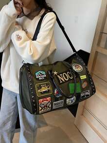 Retro Commuter New Multi-Function Handbag, Travel Bag, Large Capacity Short-Distance Business Trip Bag, Travel Bag, Luggage Storage Bag, Carry-On Bag, Dry And Wet Separation, Lightweight, Student Large Tote Bag, Simple Multi-Function Gym Bag, Shoulder Strap Commuter Travel Bag Bag For School School Accessories School Stuff Travel Essentials Holiday Vacation Duffle Bag Luggage Suitcase Travel Bag For Women