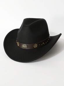 1 件女士西部牛仔帽、礼帽、时尚百搭、适合音乐节、西部牛仔主题活动、复古派对、角色扮演、服装之夜、节日、生日庆祝、舞台表演 - 禮帽 - 查看 2