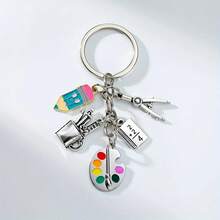 1 件女士新艺术家纪念配件、字母板、调色板、画笔、心形笔筒、毕业、教师节、感恩节礼物、钥匙扣、背包礼物送给朋友汽车配件可爱哥特 Y2k