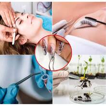 3 Pieces Set Kitchen Cooking Tweezers , Stainless Steel Precision Tongs Offset Tip For Cooking (6.3-Inch) - Multicolor - View 8