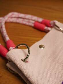 夏季时尚简约迷你抽绳编织袋便携式抽绳水桶包午餐袋