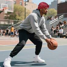 Awegeo 男士头巾，男女通用佩斯利印花双层头巾，采用独特的编织设计，多功能头巾，适合休闲和户外活动 - 彩色 - 查看 4