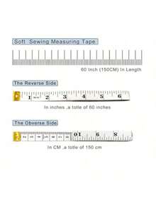 4pc, Portable Tape Measure Self-Tightening Body Measuring Ruler For Measuring Body, 60in/150cm