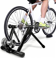 Bike Trainer - Fluid Stationary Bike Stand 26-29" & 700C Wheels - Auto Resistance Control Bike Trainer Stand Indoor Riding With Noiwqse Reduction Wheel Road Bikes