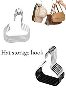 3 件套多功能帽钩架，衣橱、宿舍收纳整理器，可挂帽子、领带、皮带、围巾，便携式旅行衣架，适用于家庭、校园、酒店 - 彩色 - 查看 11