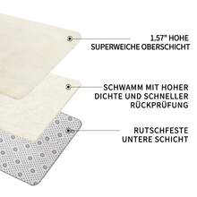 Sour Lemon Deep Pile Carpet Gray Carpet Living Room 120x160 Washable Anti-Slip Extra Large Carpets Bedroom Fluffy Modern Carpets Mat Carpets For Bedroom Room - 奶油白色 - 查看 3