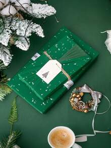1 Roll Matte Metallic Wrapping Paper, Solid Color Paper, Gift Wrapping Paper, Suitable For Weddings, Valentine's Day, Birthdays, Christmas, DIY Bouquets And Other Occasions, Metallic Christmas Gift Wrapping Paper, DIY Christmas Decor Paper, Solid Pattern, Matte Wrapping Paper - Christmas Green - View 7