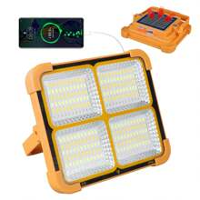 1 pieza de Luz de trabajo recargable solar de alta potencia, Foco portátil de 264 LED de alta luminosidad con base magnética, Luz LED para área de trabajo IP66 a prueba de agua, 5 modos, linterna para mecánicos, campamentos, pesca y reparaciones automotrices