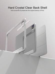 TPU 皮革翻盖保护套，兼容 iPad A16（第 11/10 代）、第 9/8/7 代（10.2 英寸）、iPad Air（10.9 英寸）、iPad Pro（11 英寸）、iPad Air（10.9 英寸）、iPad Pro（12.9 英寸），灰色 - 淺灰色 - 查看 6