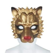 1 件成人 3D 立体 PU 泡沫狮子面具 - 适合万圣节、狂欢节、化妆舞会