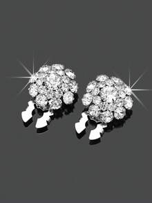 1/2/4 件 23 毫米女士水钻纽扣套、水晶纽扣套、可拆卸夹式纽扣套、服装用水晶花式纽扣、带钳子的纽扣按扣（适用于礼服衬衫配件）、铅色